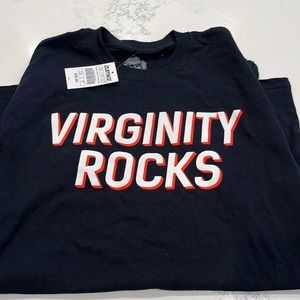 Virginity rocks t-shirt new with the tag still on it medium adult black